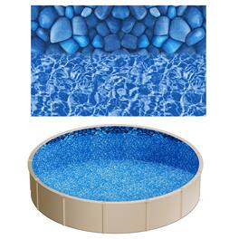 VEVOR - 24ft Pool Liner, Round UniBead Swimming Pool Liner for 52 in Wall Height, Premium Vinyl, Easy Install - Boulder Swirl
