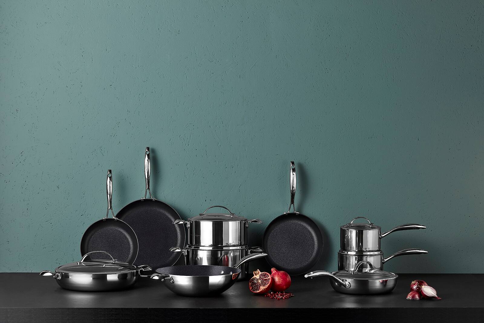 Alt View 4. Scanpan - Haptiq Stainless Steel Nonstick 2 Qt. Covered Saucepan - Black.