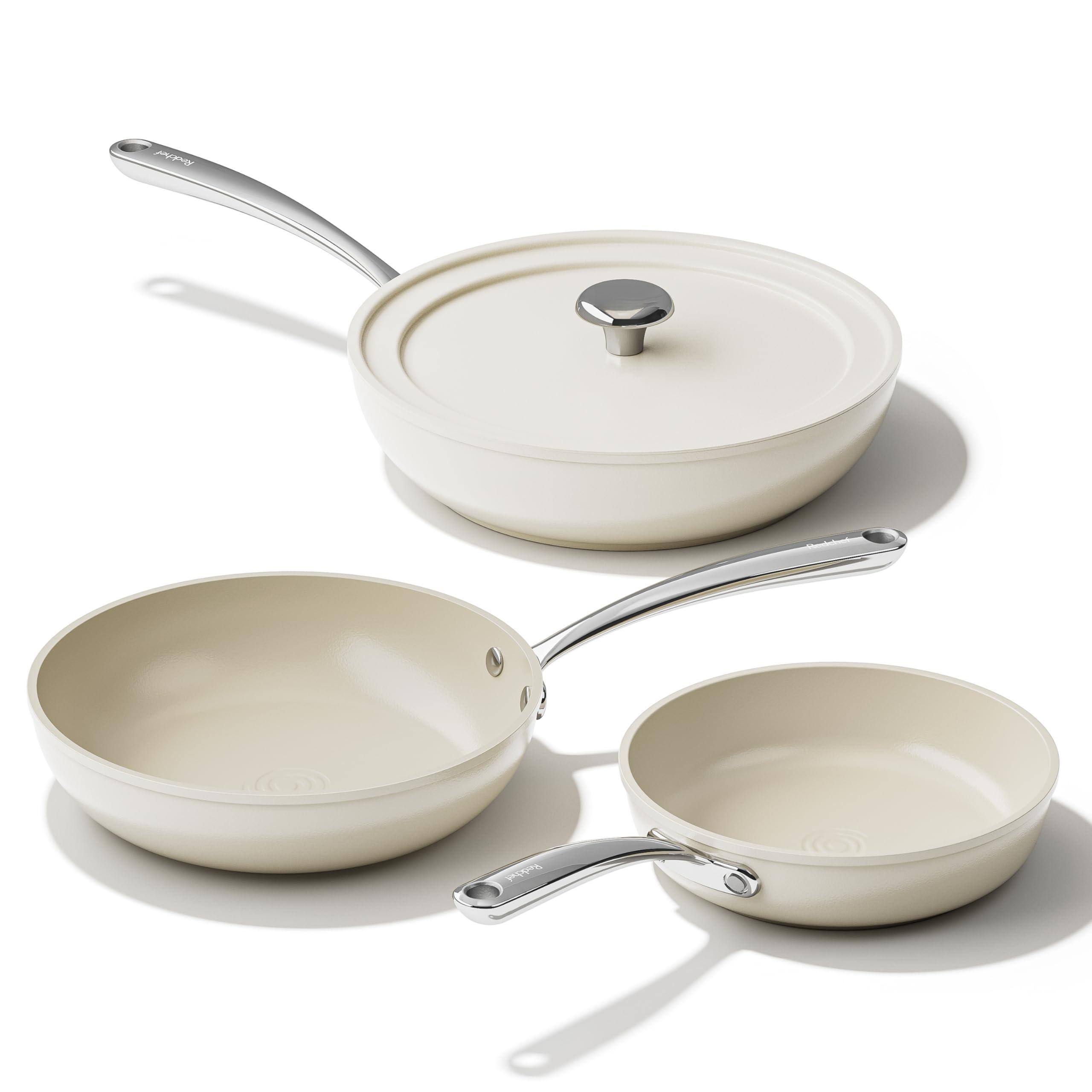 DEL OLMO ASSOCIATES Ceramic Nonstick 4pc Skillet Set 8/9.5/11