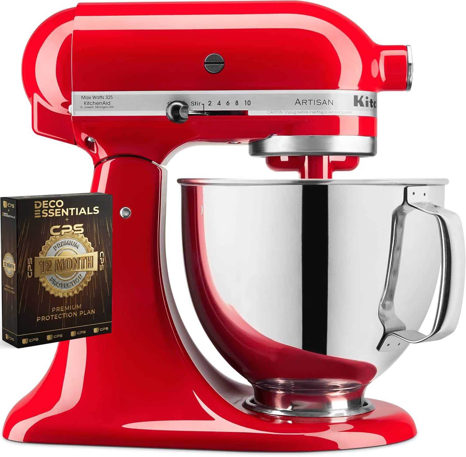 KitchenAid - Artisan 5-Quart Tilt-Head Stand Mixer + 1-Year Extended Warranty Protection - Passion Red