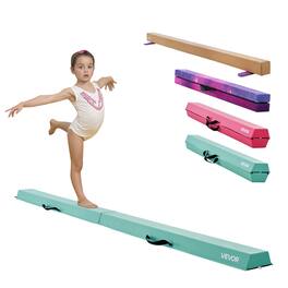VEVOR - 8FT Folding Balance Beam for Kids, 200LBS Stable Support Gymnastics Floor Beam, Gymnastics Training Equipment - Mint Green