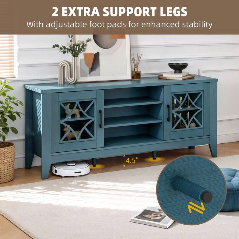 2 EXTRA SUPPORT LEGS  
With adjustable foot pads for enhanced stability  
4.5"