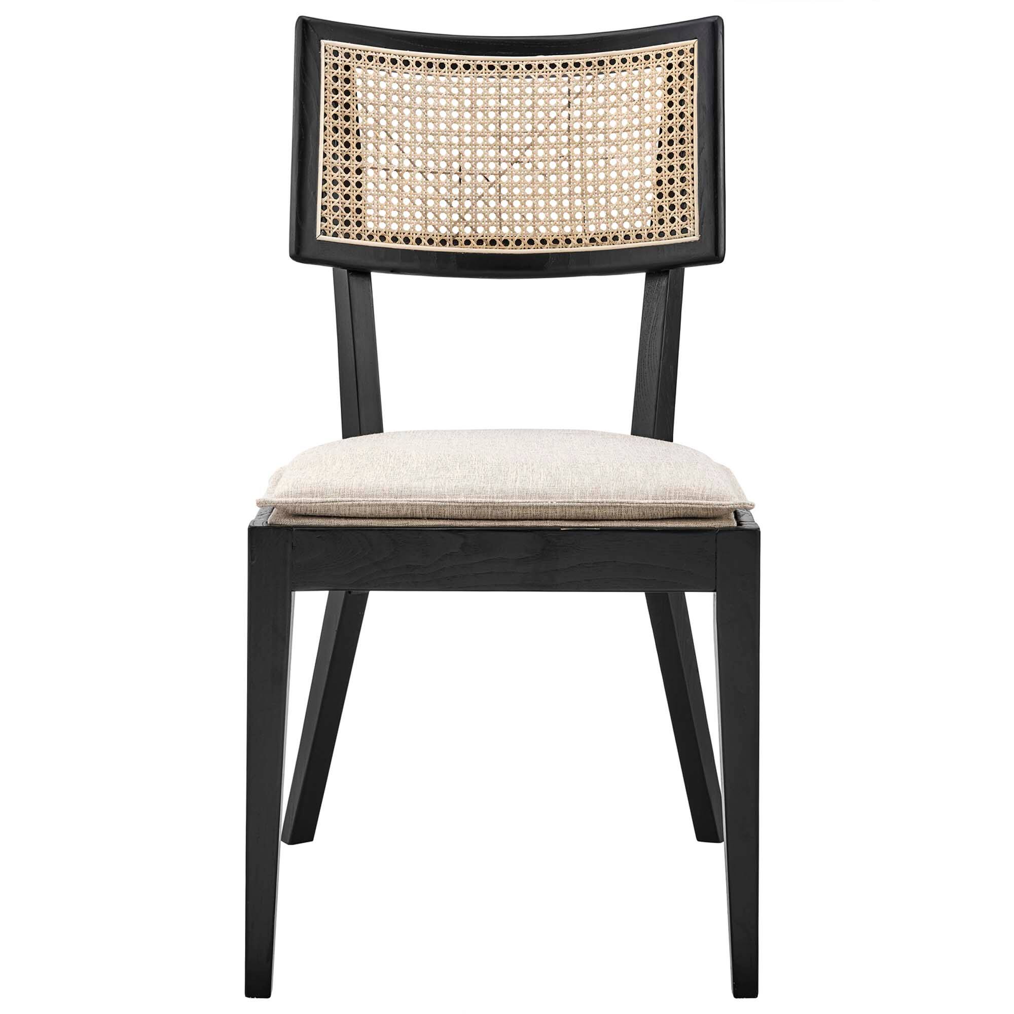 Alt View 2. Modway - Caledonia Fabric Upholstered Wood Dining Chair Set of 2 by Modway - Brown.