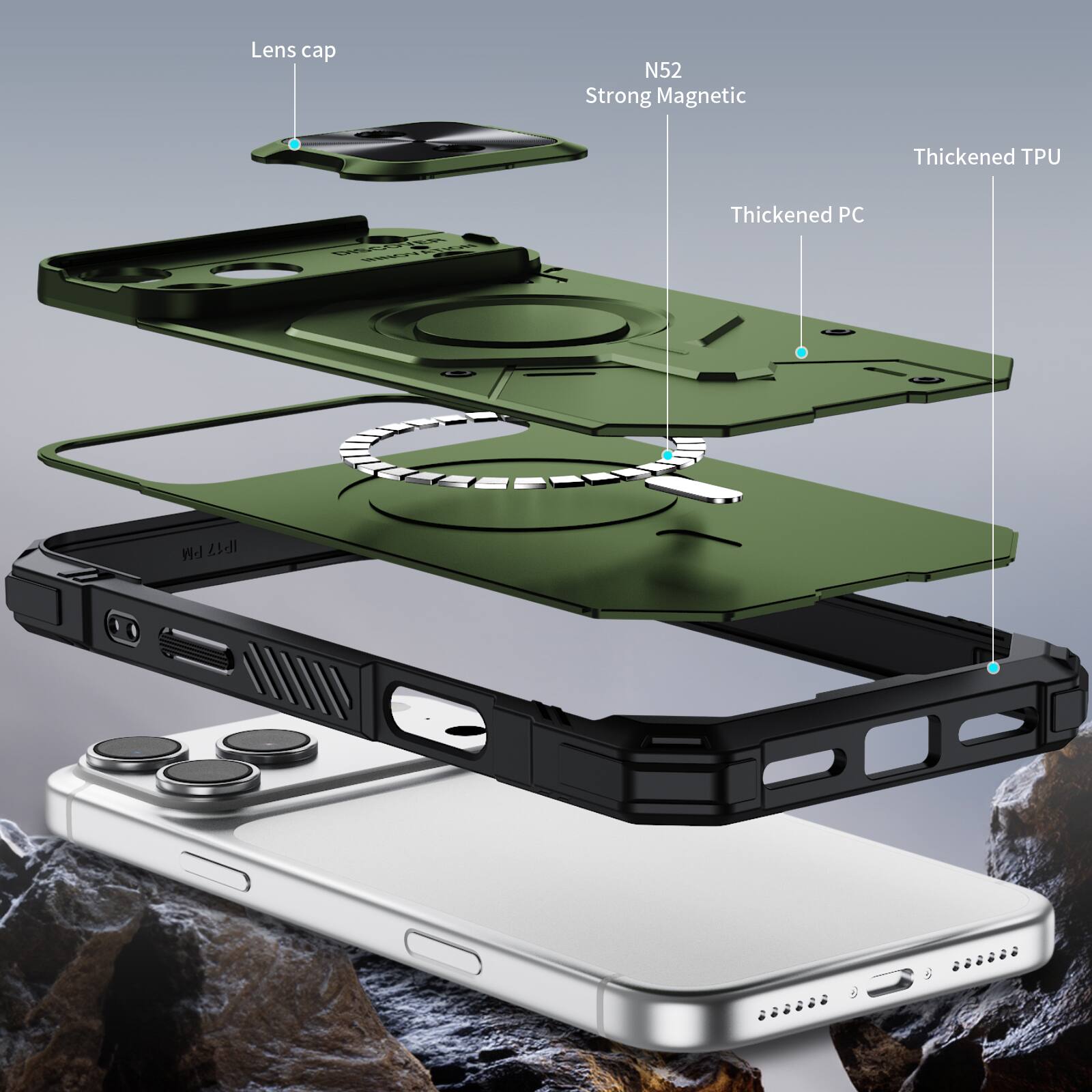 UUCOVER Magnetic Case for iPhone 17 Pro Max,Shockproof TPU+PC Case ...