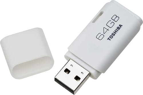 Angle Standard. Toshiba - 64GB USB 2.0 Flash Drive - White.
