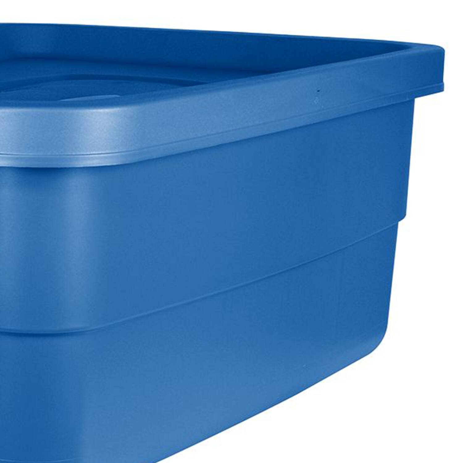 Alt View 2. RubberMaid - Rubbermaid Roughneck Tote 10 Gallon Storage Container, Heritage Blue (6 Pack) - Blue.