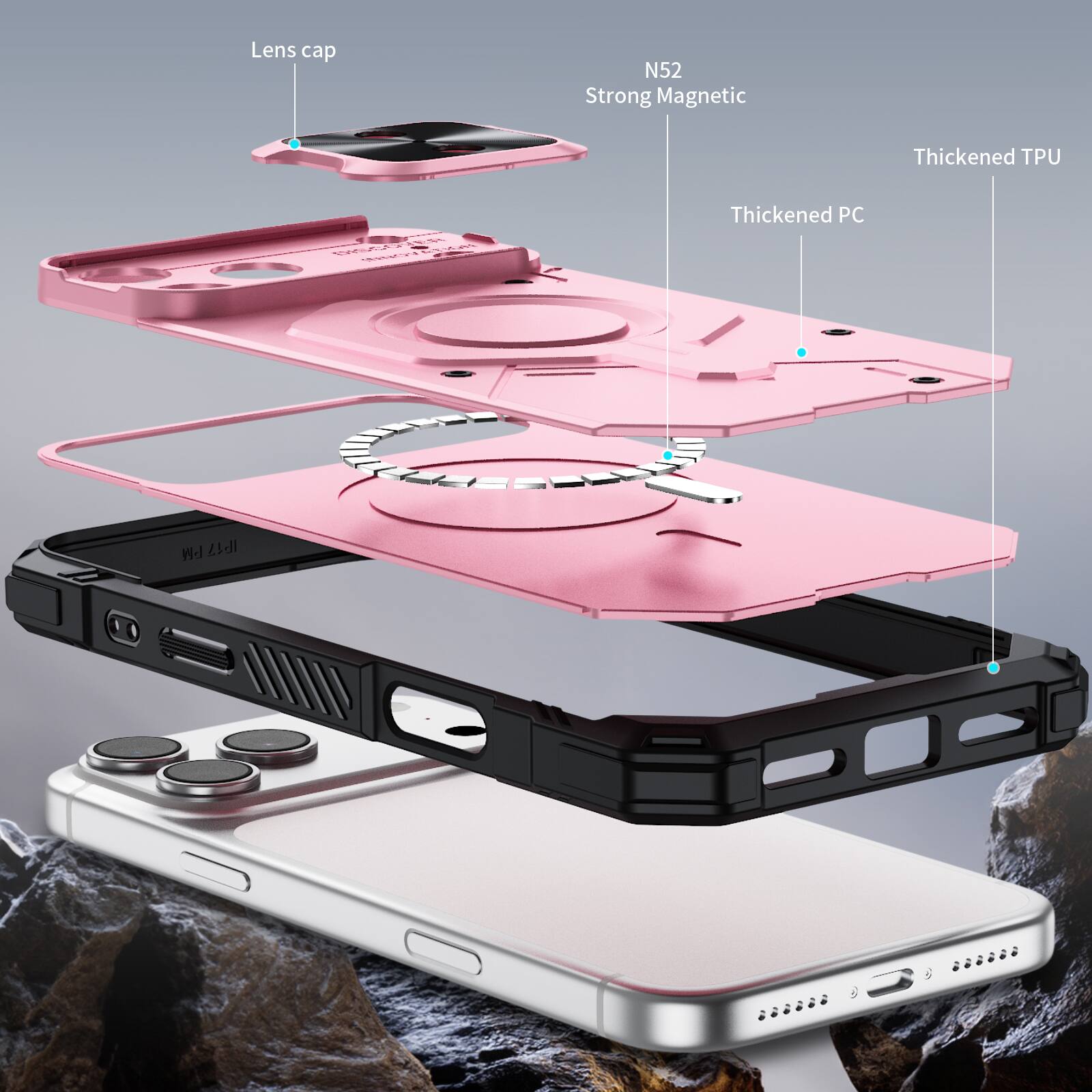 Lens cap N52 Strong Magnetic Thickened TPU Thickened PC