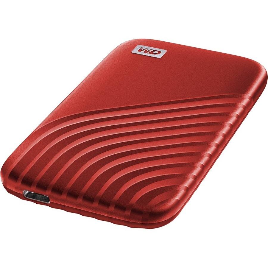 Alt View 8. SanDisk - WD My Passport WDBAGF0010BRD-WESN 1 TB Portable Solid State Drive - External - Red - USB 3.2 (Gen 2) Type C - 256-bit.
