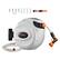 Alt View 5. VEVOR - Retractable Hose Reel, 65 ft x 5/8 inch, 180° Swivel Bracket Wall-Mounted, Garden Water Hose Reel with 9-Pattern Nozzle - Dark Gray.