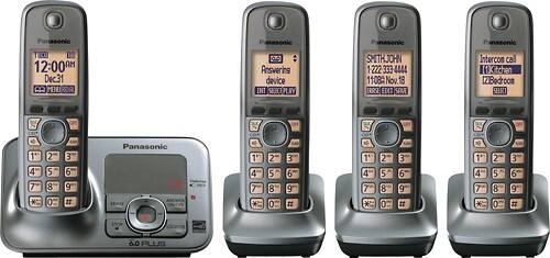 Front Standard. Panasonic - DECT 6.0 Expandable Cordless Phone System with Digital Answering System.