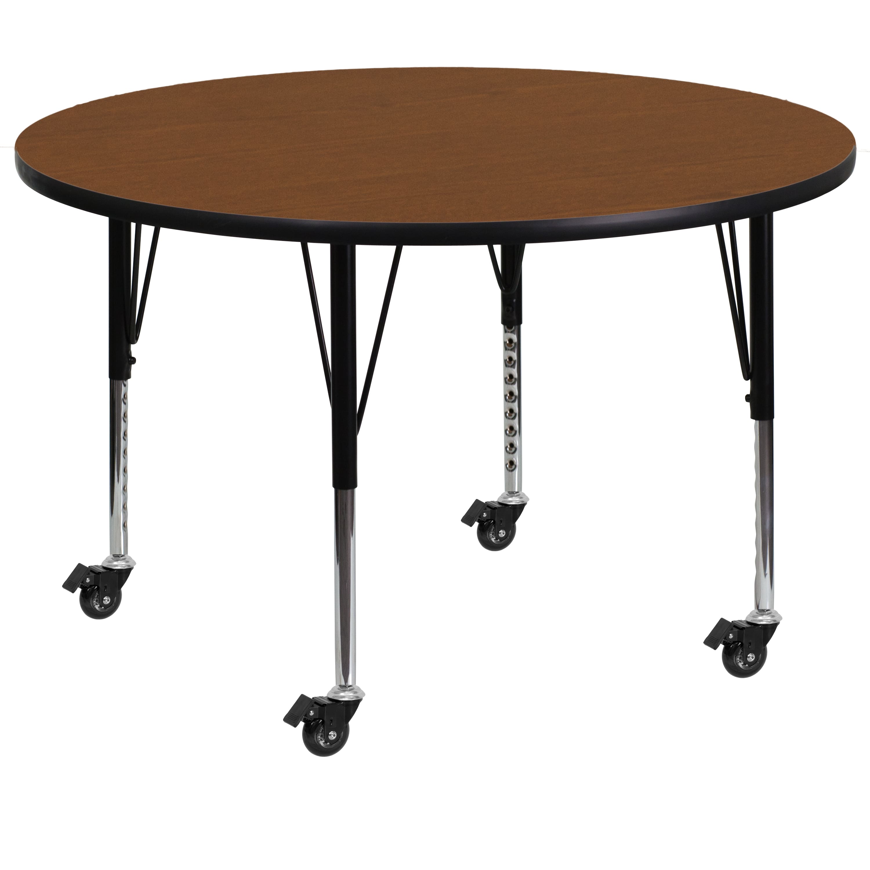 "Emma + Oliver - Mobile 42"" Round HP Laminate Adjustable Preschool Activity Table - Oak" price history on PriceWatchPro