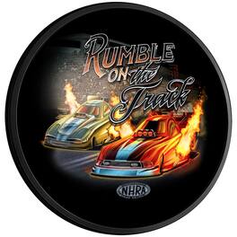 The Fan-Brand - NHRA Rumble on the Track 18'' Round Slimline Illuminated Wall Sign - Multicolor