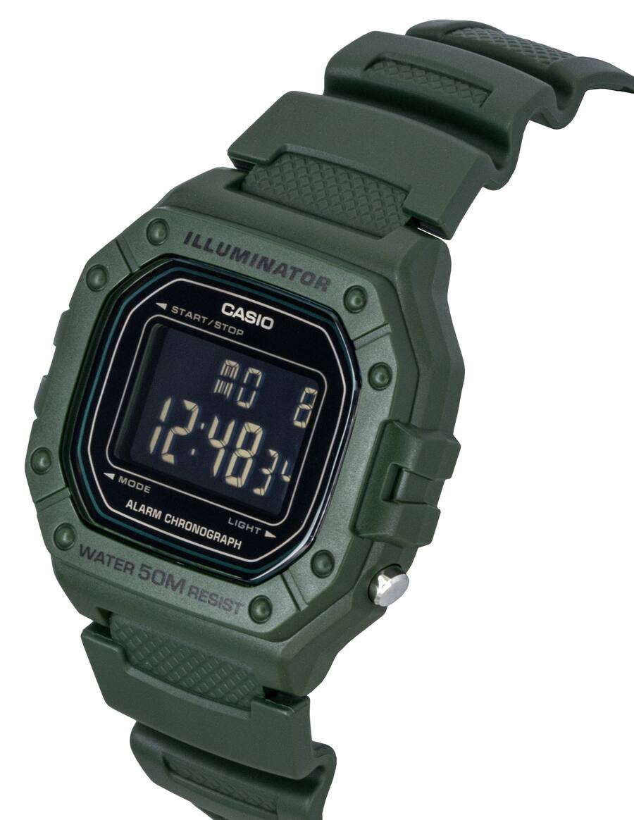 Casio Illuminator Digital Resin Strap Quartz W 218H 3BV Men's