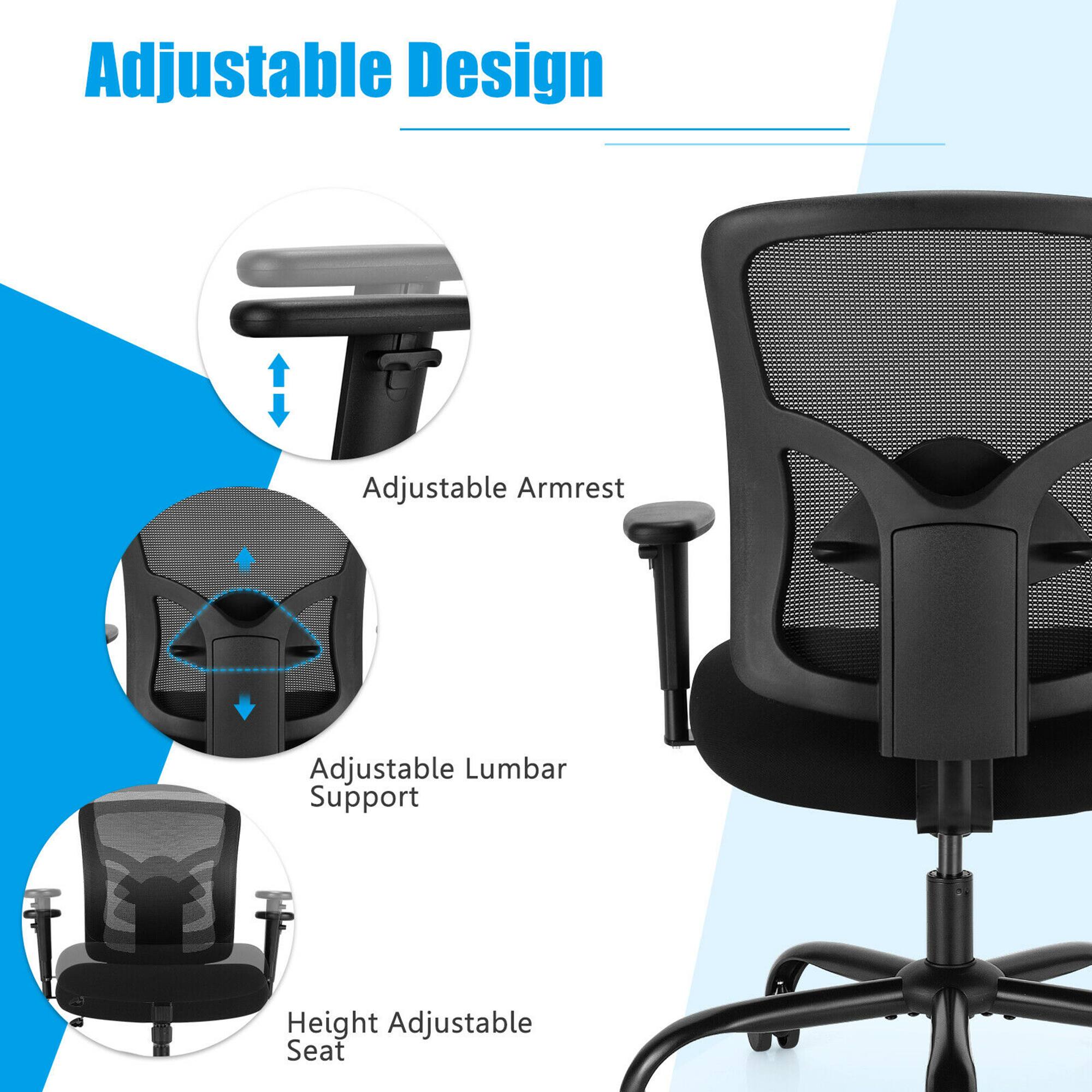 Adjustable Design  
- Adjustable Armrest  
- Adjustable Lumbar Support  
- Height Adjustable Seat
