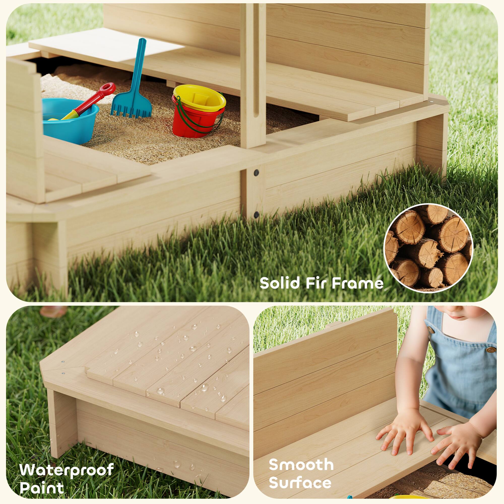 Solid Fir Frame  
Waterproof Paint  
Smooth Surface