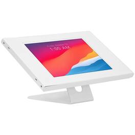 Mount-It! - Anti‑Theft Tablet Countertop Stand for iPad, iPad Air & iPad Pro with Adjustable Tilt & 90° Base Rotation - White