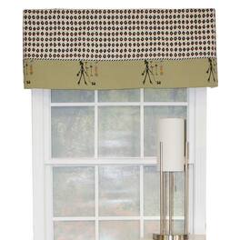 RLF Home - Shopaholic Window Treatment Banded Valance 3" Rod Pocket 50" x 16" - Sage