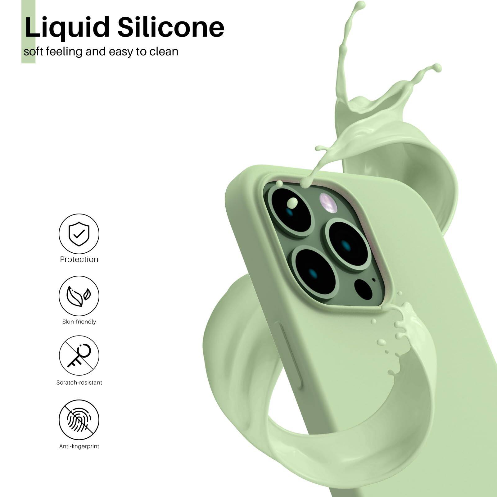 Liquid Silicone, soft feeling and easy to clean, Protection, Skin-friendly, Scratch-resistant, Anti-fingerprint