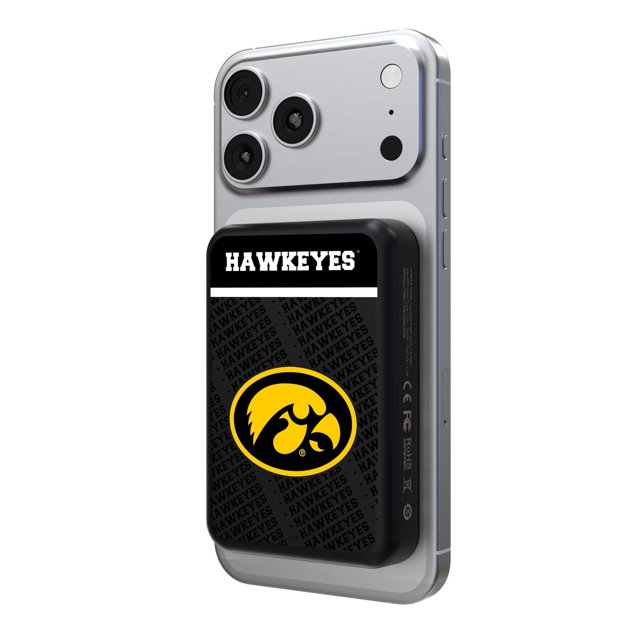 Keyscaper - Iowa Hawkeyes Endzone Plus Wireless Power Bank - Multicolor