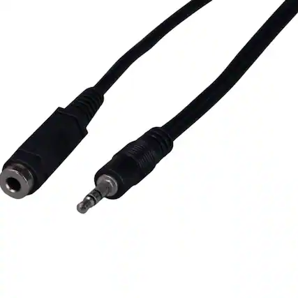 Front. Sanoxy - Sanoxy 50ft 3.5mm Stereo M/F Audio Extension Cable - Black.