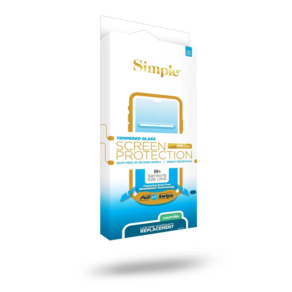 Simple Mobile Simple Tempered Glass Screen Protector For Samsung Galaxy ...
