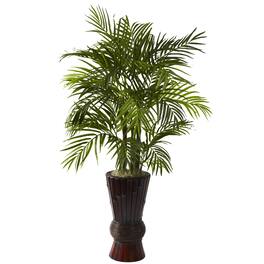 BreeBe - 4' Areca w/Bamboo Planter - Green