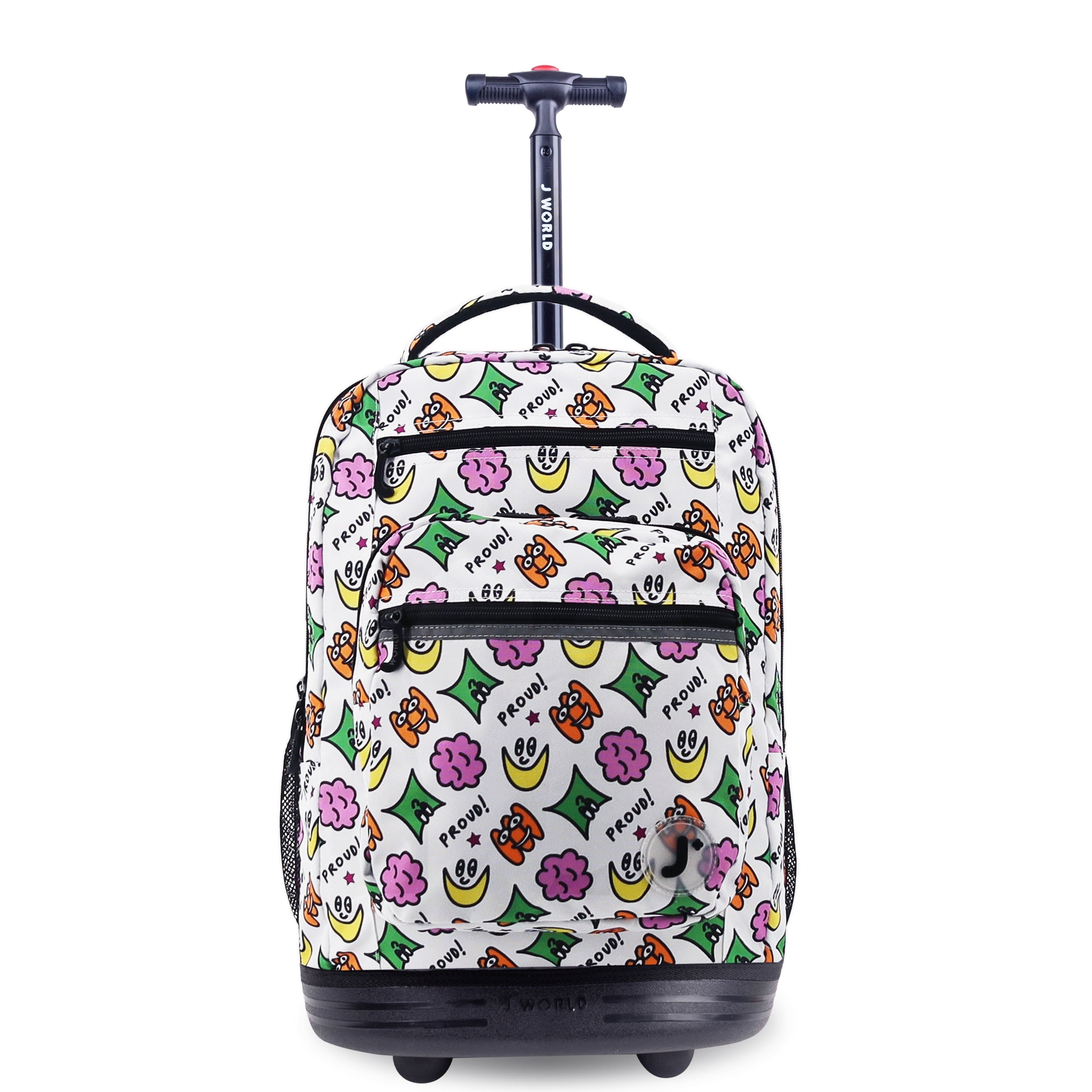 J World - Unisex Sundance 20" Rolling Backpack With Laptop Sleeve For School And Travel - PROUD