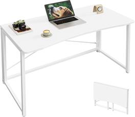 JETRANSPORT - Folding Desk For Small Spaces 31.5 Inch Foldable Computer Table Home Office Study Bedroom Dorm Space Saving W - White 18.9"D x 39.4"W