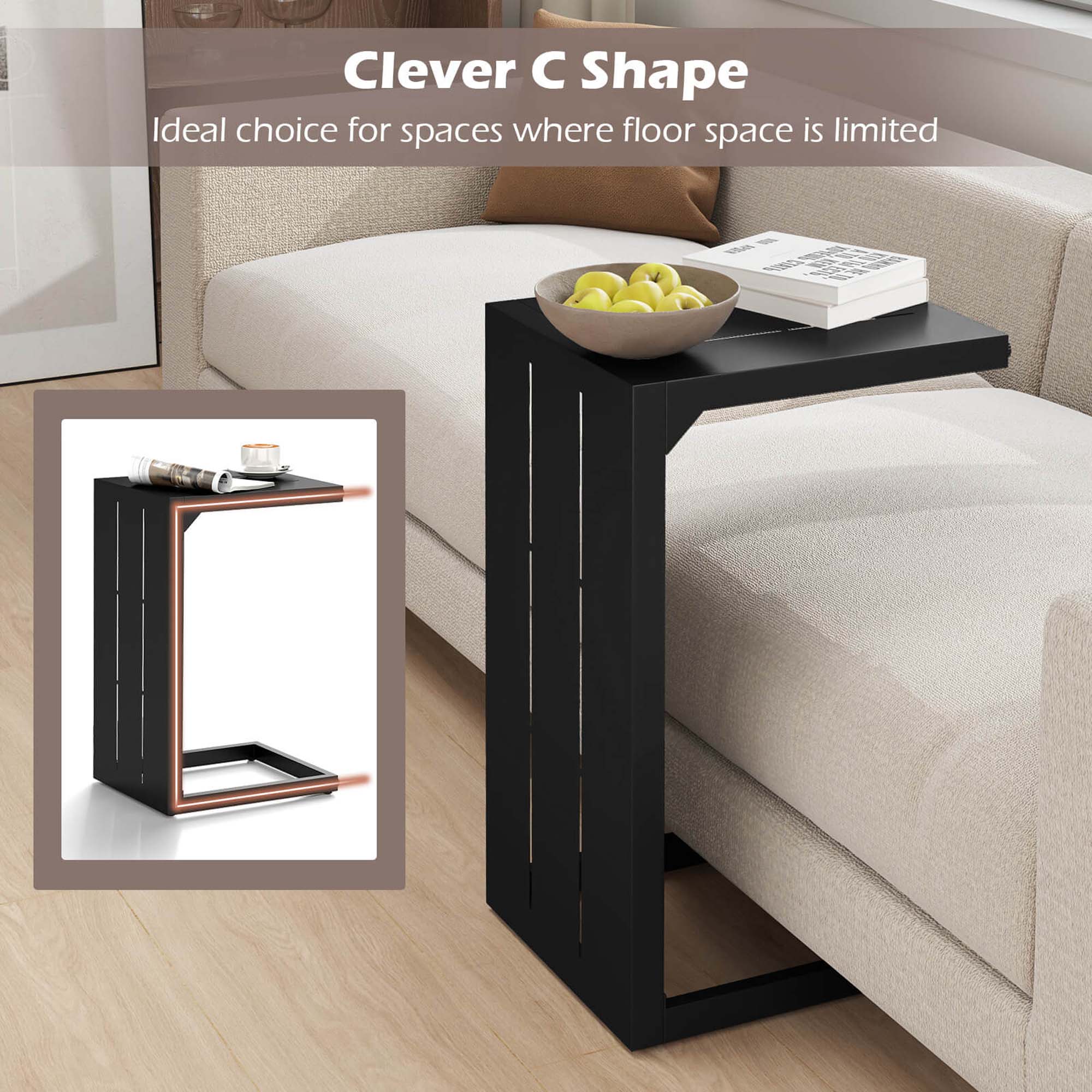 Clever C Shape is an ideal choice for spaces where floor space is limited.