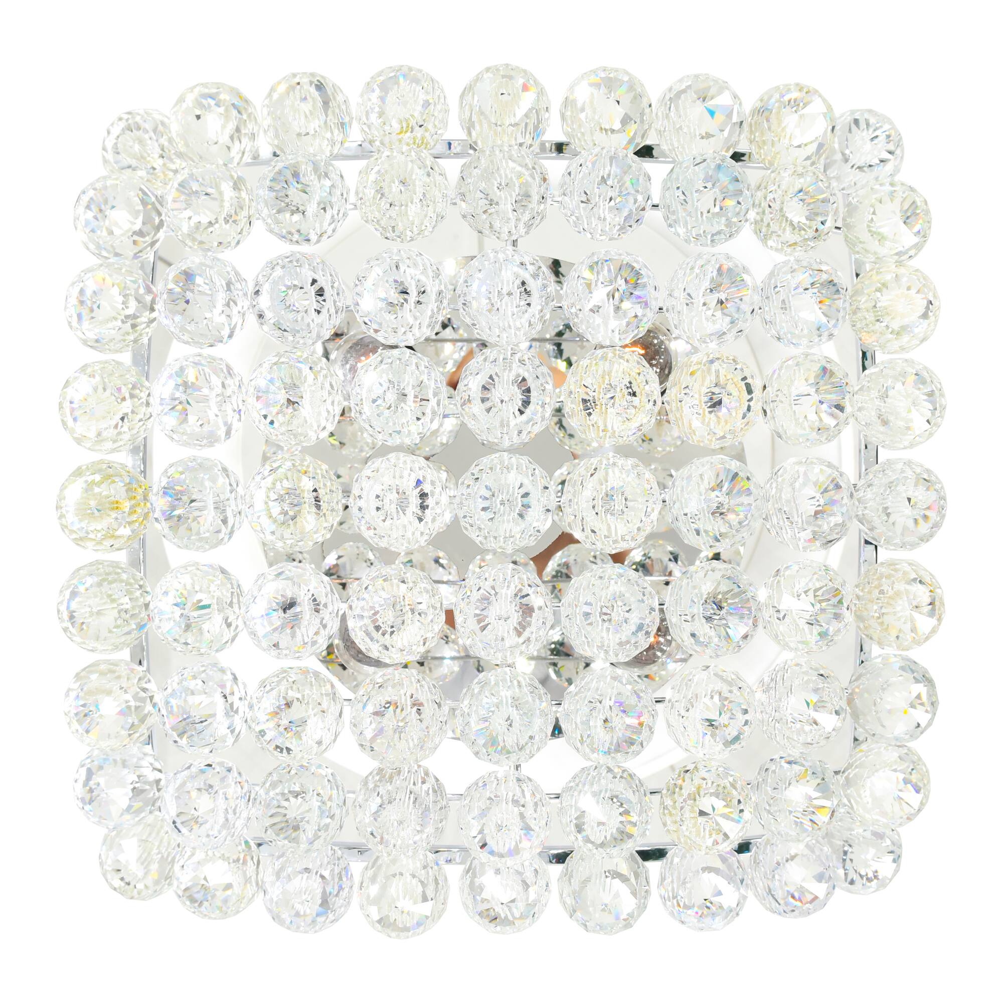 Back. CWI Lighting - Queen 4 Light Flush Mount With Chrome Finish - Chrome.