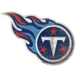 Fan Creations - Tennessee Titans Distressed Logo Cutout Sign - Multicolor