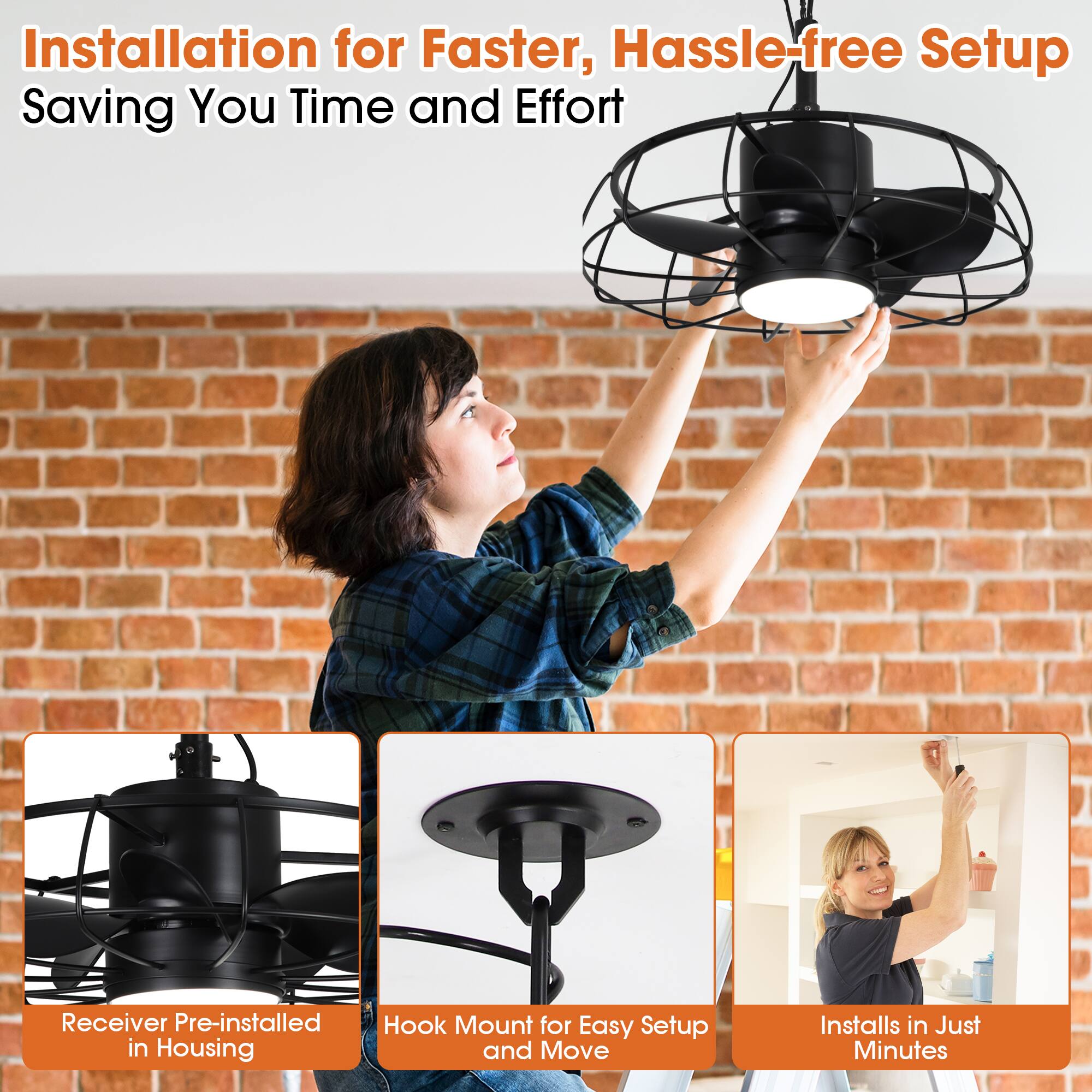 Installation for Faster, Hassle-free Setup  
Saving You Time and Effort  

- Receiver Pre-installed in Housing  
- Hook Mount for Easy Setup and Move  
- Installs in Just Minutes