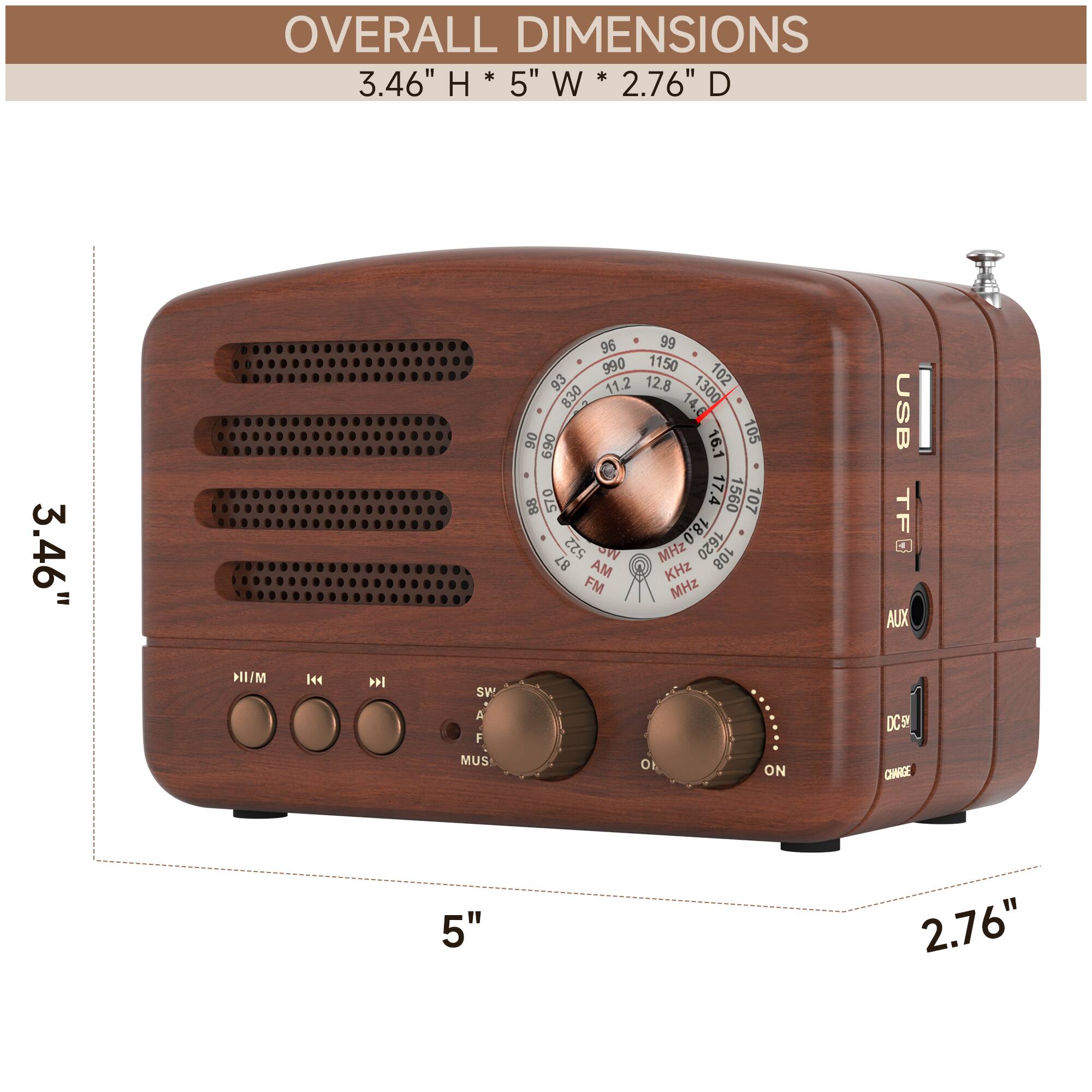 OVERALL DIMENSIONS  
3.46" H * 5" W * 2.76" D