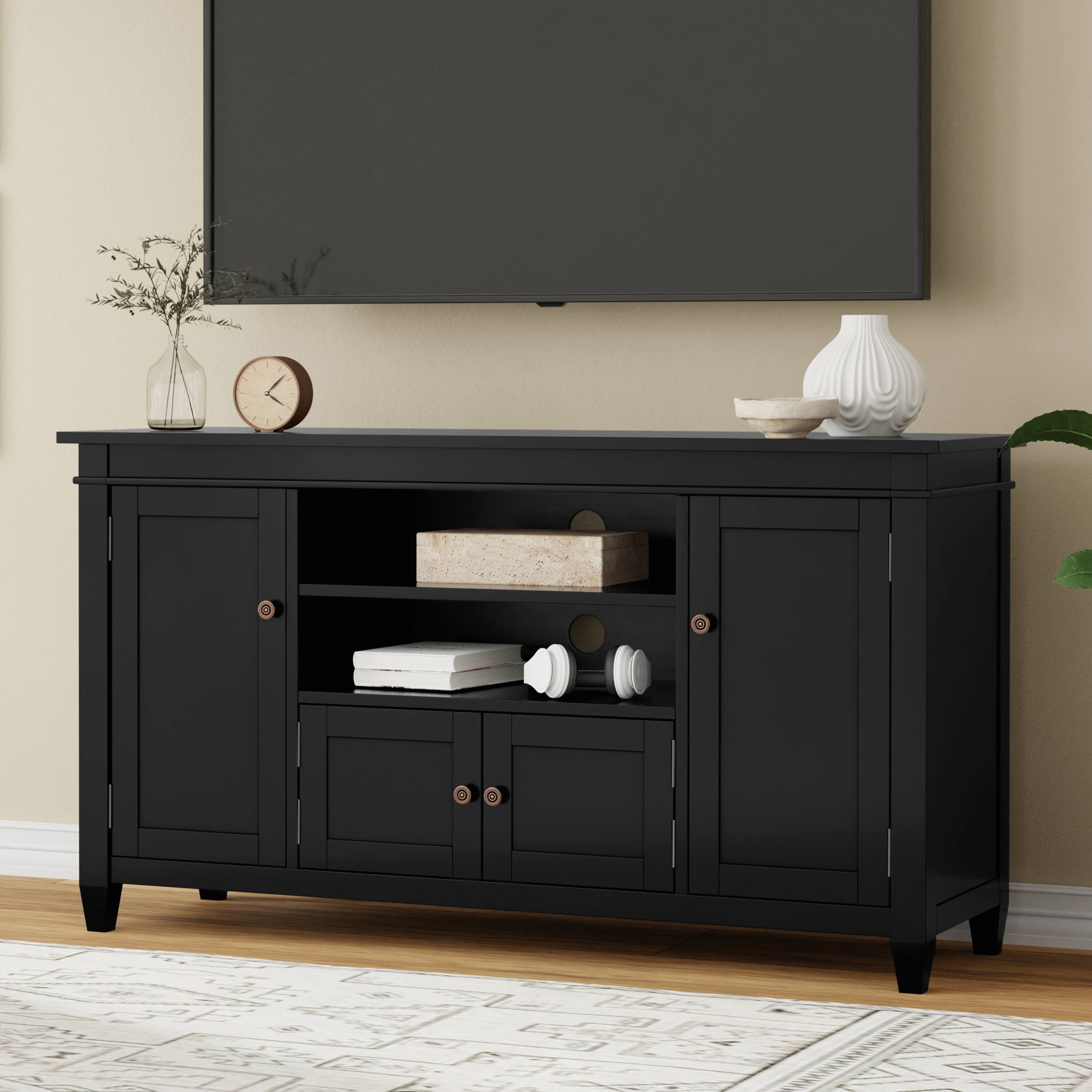 Angle. Simpli Home - Carlton TV Media Stand - Black.