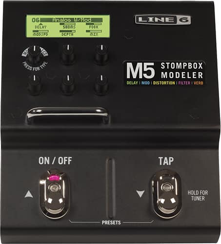 Front. Line 6 - M5 Stompbox Modeler Guitar Pedal - Black.