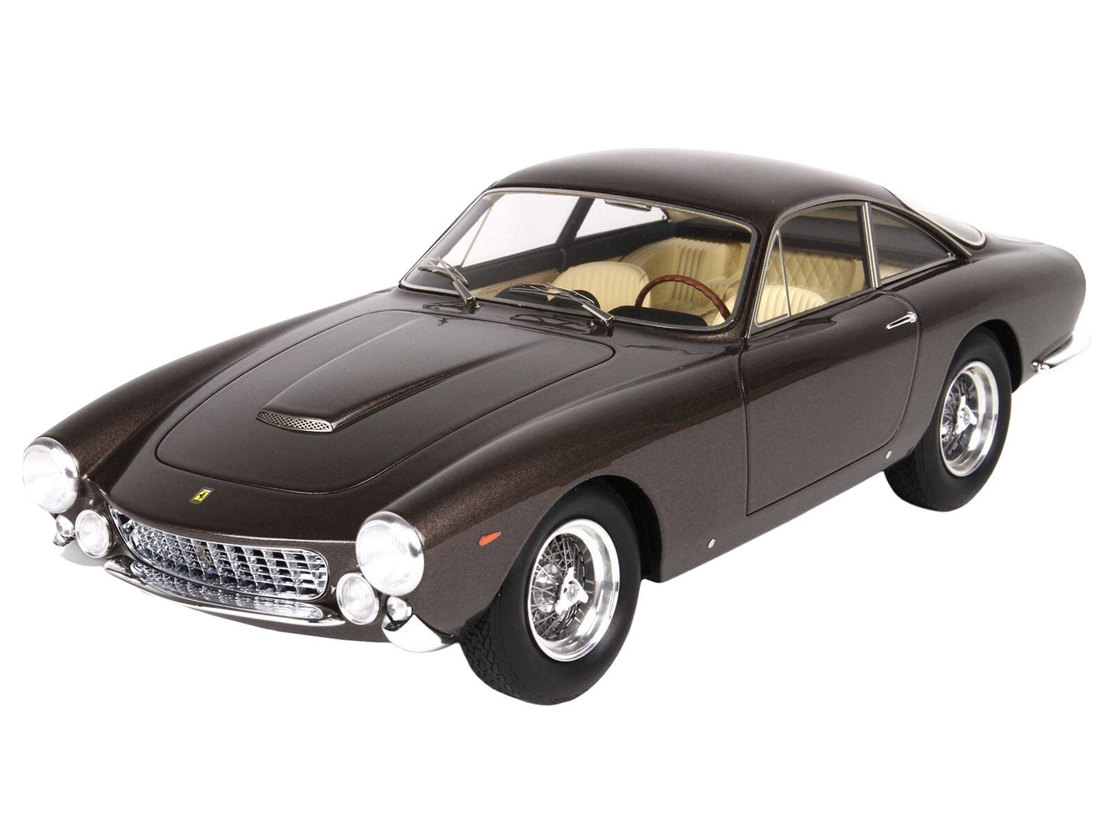 Alt View 1. BBR - Ferrari 250 GT Lusso Brown Metallic "S/N 4891 GT Steve McQueen" With Display Case Limited Ed 1/18 Model Car by BBR.