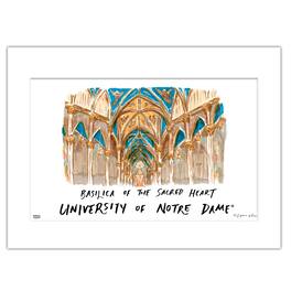 Indigo Falls - Notre Dame Fighting Irish 11" x 14" Matte University Wall Art - Multicolor