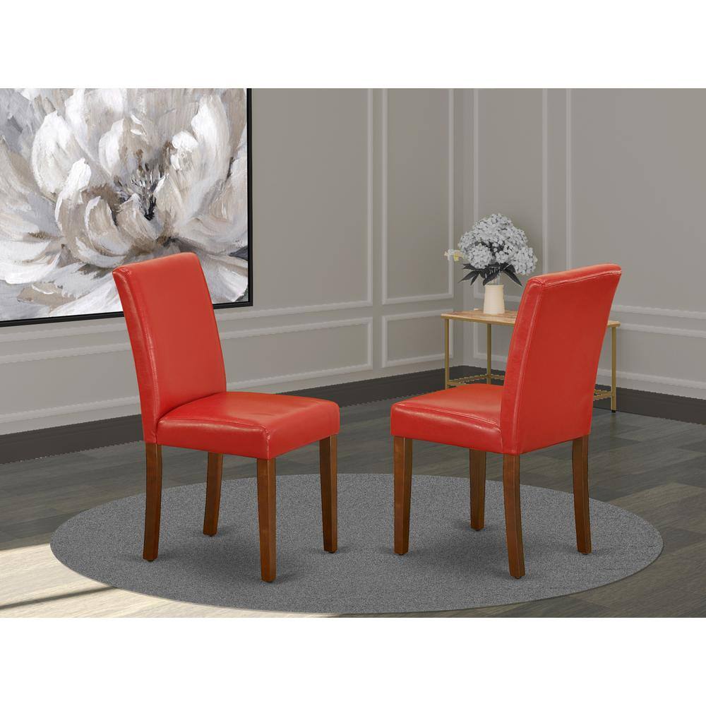 Angle. East West Furniture - Dining Chair Mahogany - Brown.