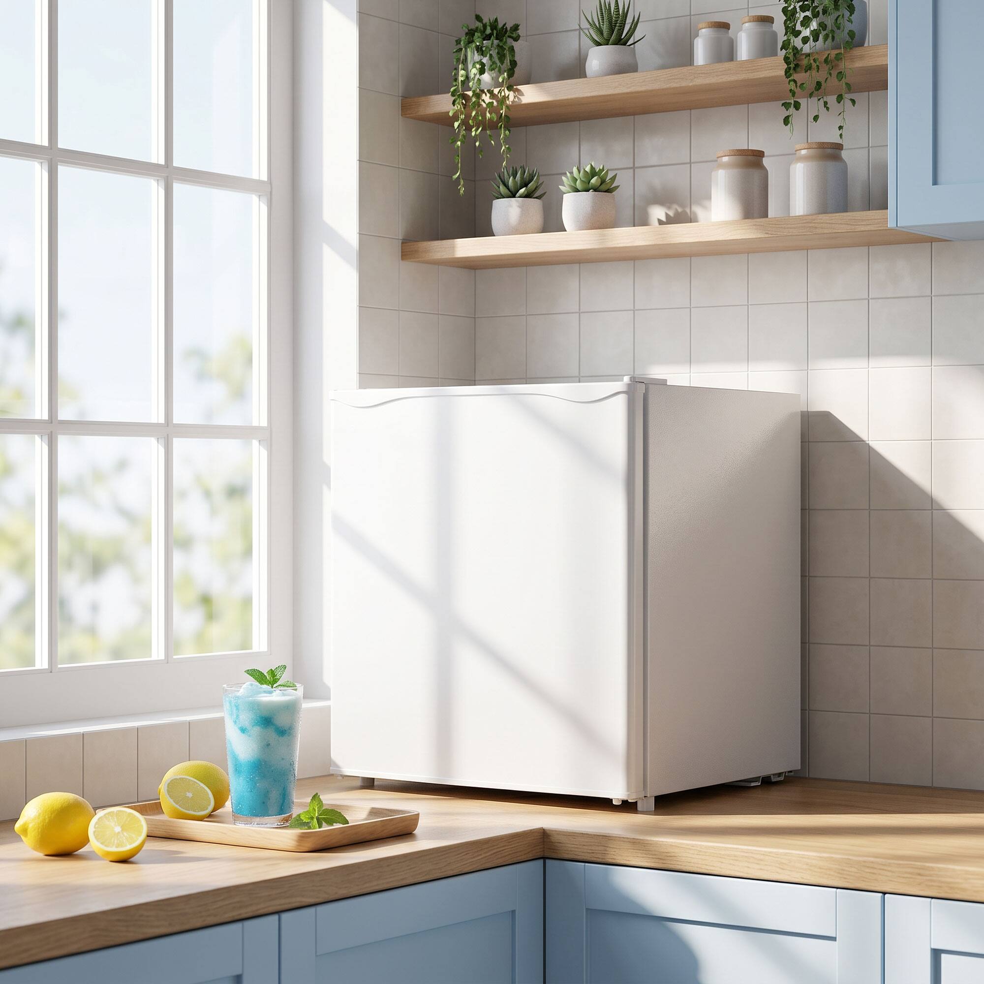 Alt View 1. Homcom - Cu.Ft Countertop Mini Freezer - White.