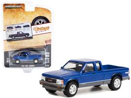 Greenlight - 1991 GMC Sonoma Pickup Truck "It's Not Just A Truck Anymore" "Vintage Ad Cars" Series 8 1/64 - Blue Metallic And Gray
