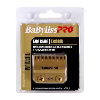 Front. Babyliss - BaByliss Pro Replacement Gold Titanium Fade Blade #FX8010G Fits for FX870, FX825, and FX673 Models - Gold.