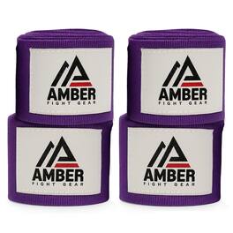 Amber Sporting Goods - Amber Fight Gear Mexican Style 200" Handwrap, MMA/Boxing, 10 Pairs - Purple