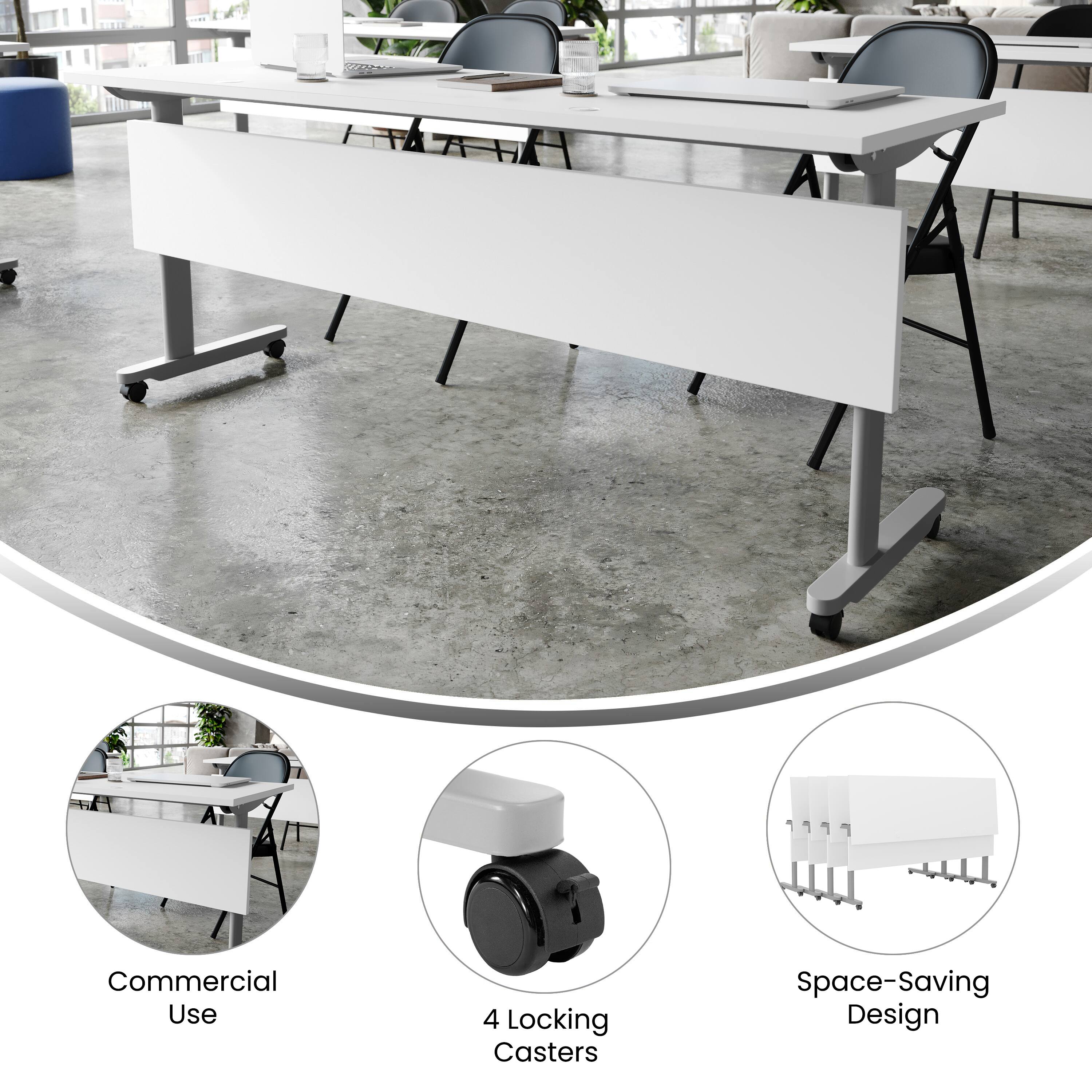 Commercial Use  
4 Locking Casters  
Space-Saving Design