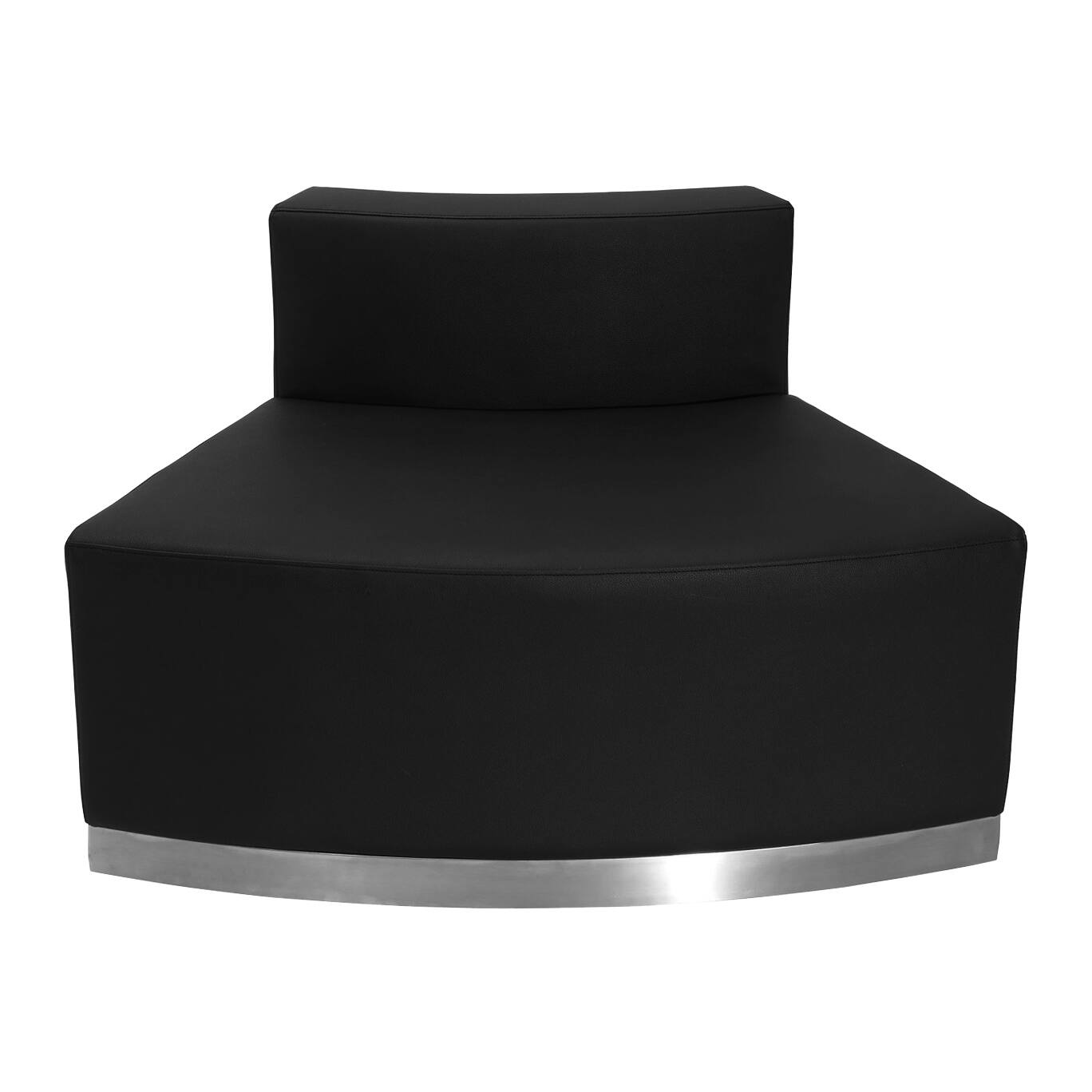 Alt View 5. Emma + Oliver - Faux Leather Modular Reception Seating Configuration, 3 Pieces - Black.