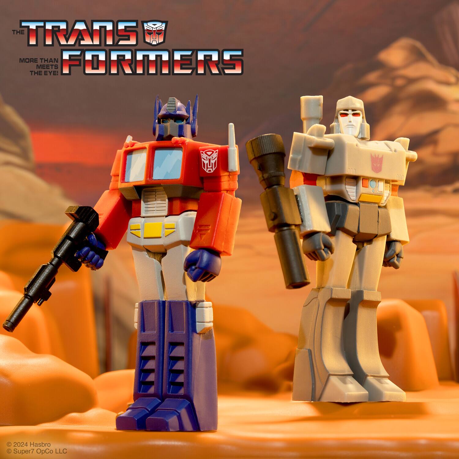 THE TRANSFORMERS  
MORE THAN MEETS THE EYE!

© 2024 Hasbro  
© Super7 OpCo LLC