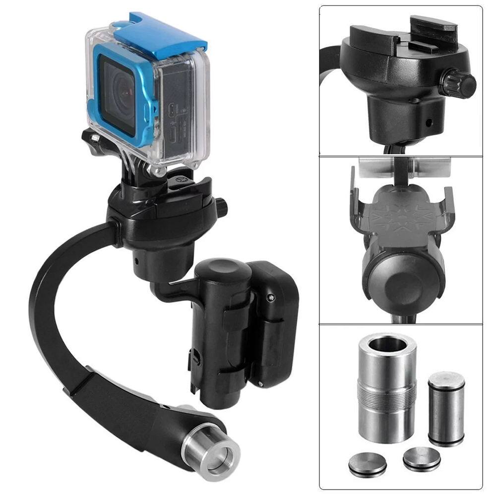 Alt View 2. Cluzine - Mini Handheld Aluminum Alloy Video Stabilizer for Camcorders & Action Cameras.