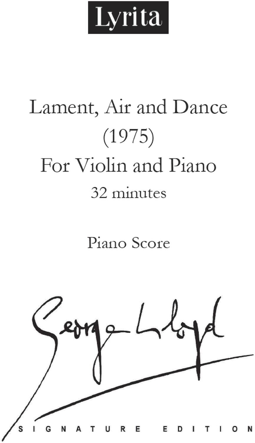 PopMarket - Lloyd: Lament, Air & Dance for Violin & Piano - Multicolor