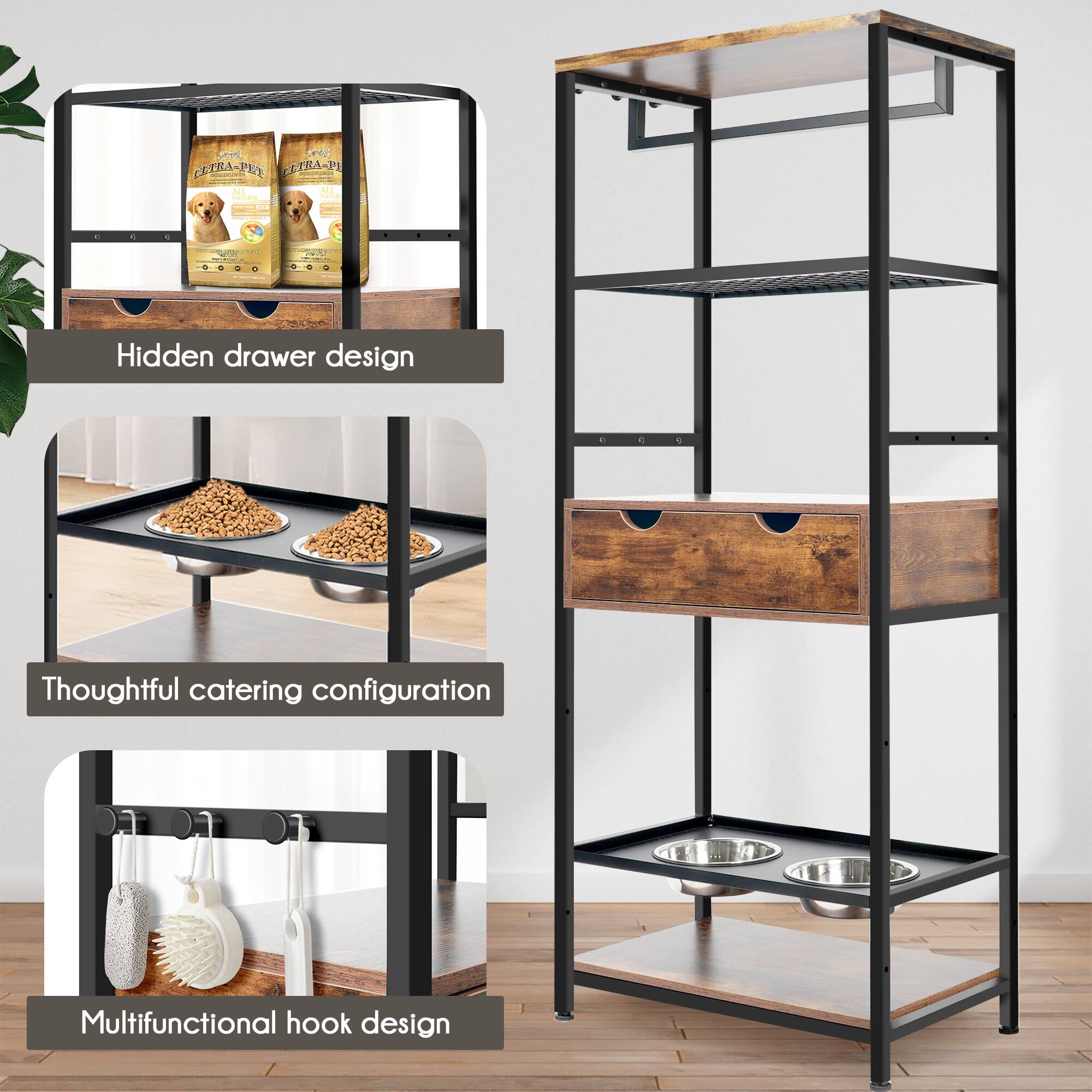 Hidden drawer design  
Thoughtful catering configuration  
Multifunctional hook design