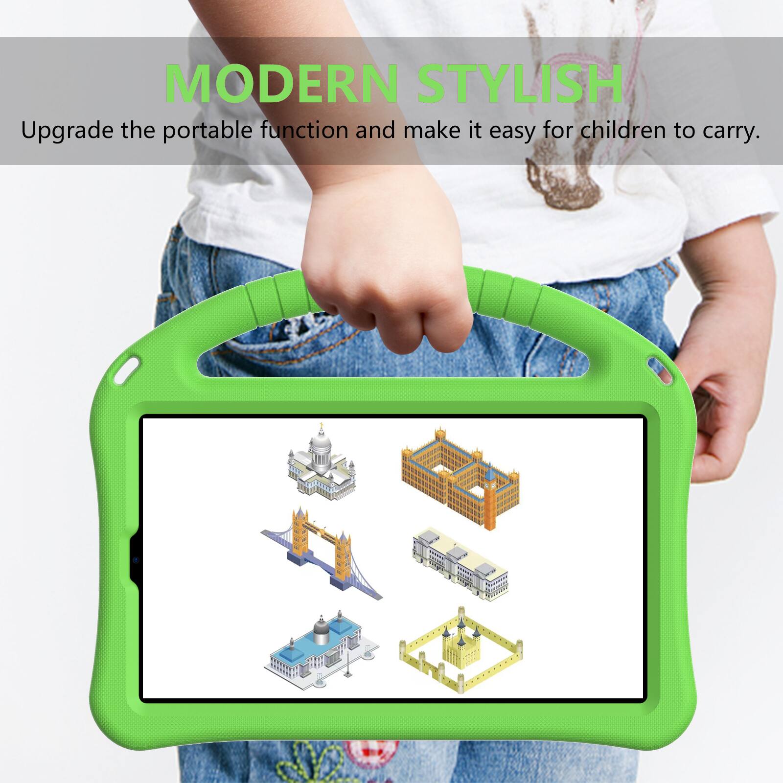 MODERN STYLISH  
Upgrade the portable function and make it easy for children to carry.
