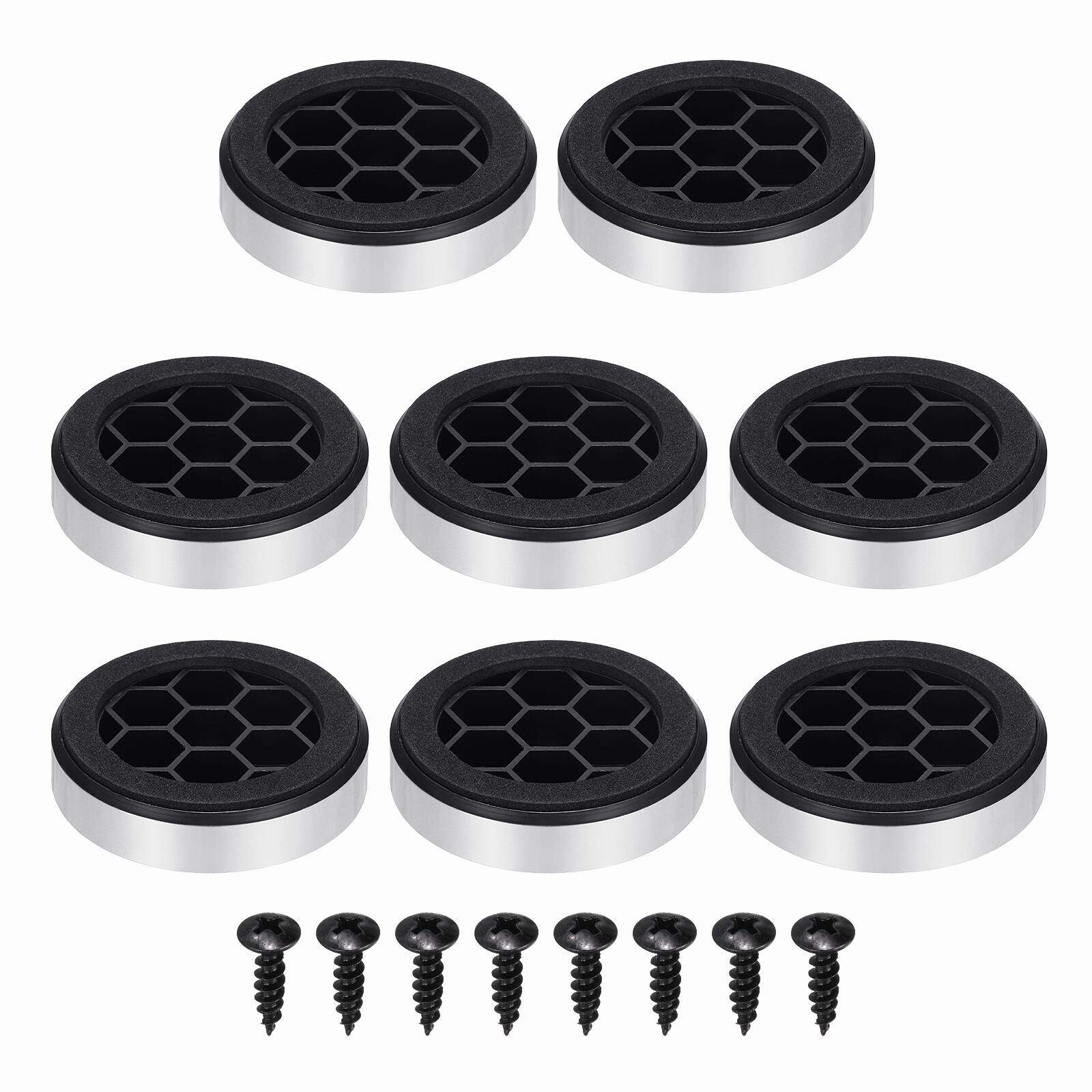 Unique Bargains - 8pcs Speaker Isolation Feet, 57x13mm Plastic Foam Shock Absorption Pad Anti Vibration for Amplifier HiFi - Silver price history on PriceWatchPro